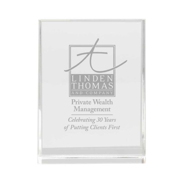 Promotional Inclined Rectangular Crystal Awards